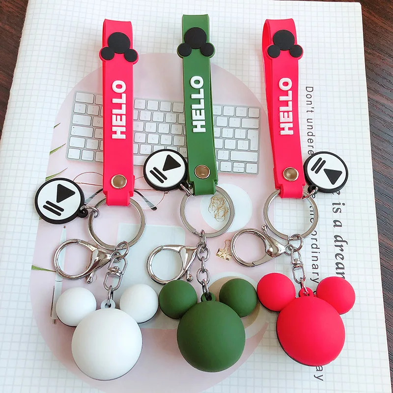 Брелок с мультяшным Микки для женщин мальчиков и девочек кольцо ключей героями