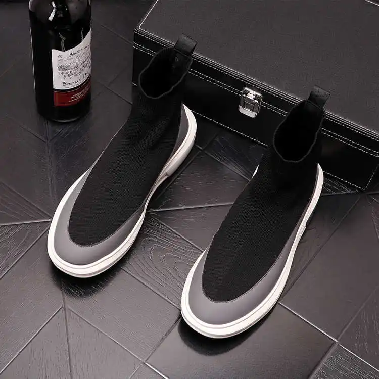 Harga Sepatu Kaus Kaki Pria Desainer Musim Panas Sneakers Hip Hop Sepatu Bot Pergelangan Kaki Atasan Tinggi Kasual Rajutan Hombre