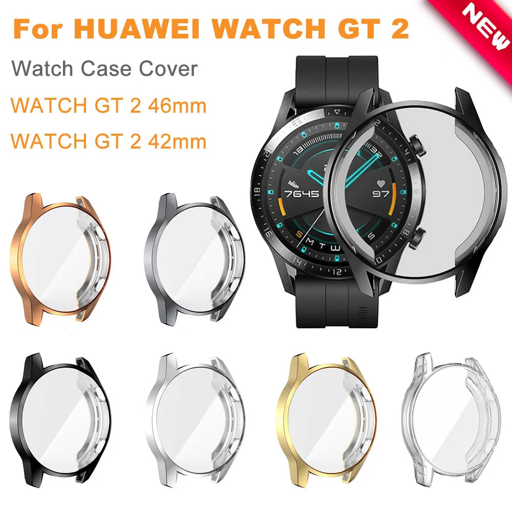 Защитный чехол для Huawei Watch GT 2 46 мм мягкий ТПУ защитный на весь экран HD защита Gt