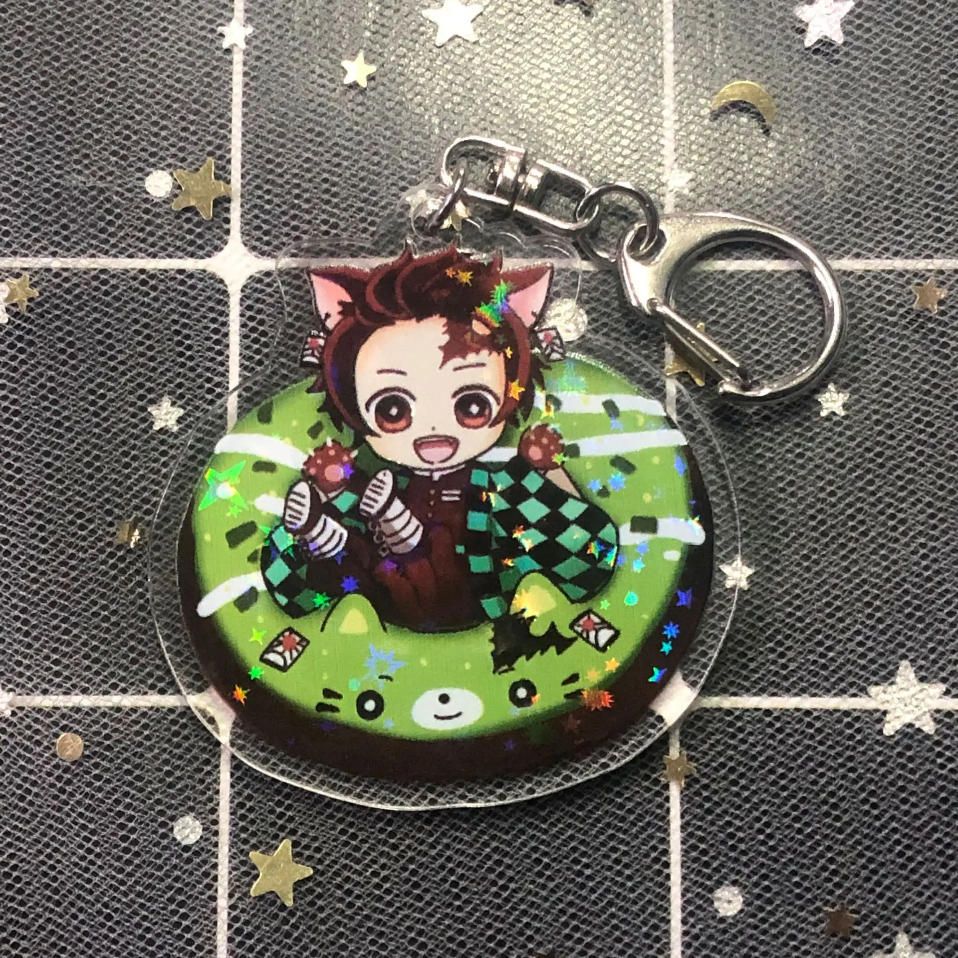 Аниме Demon Slayer Kimetsu no Yaiba аксессуары для косплея милый Hashibira Kamado Tanjirou брелок