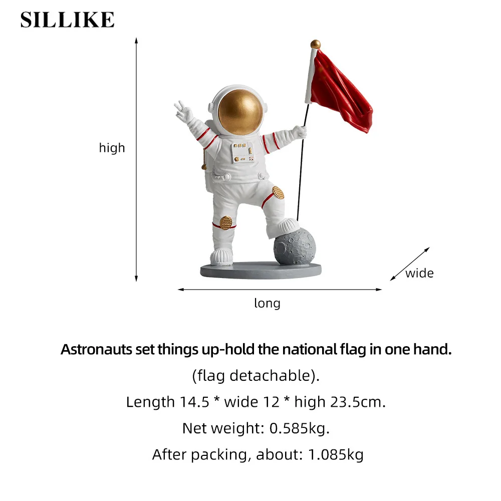 

Home Decoration Accessories Resin Cabochon Home Decoration Accessories Modern Astronaut Office Desk Decoration Boy Gifts