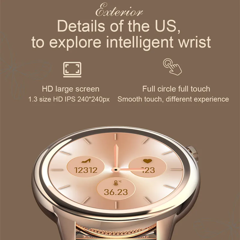 F30 Смарт часы женские IP68 Водонепроницаемый Smartwatch сердечного ритма тела
