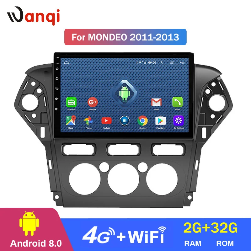 4G Lte все Netcom 10 дюймов Android 8 0 автомобильный стерео мультимедийный плеер для Ford Mondeo