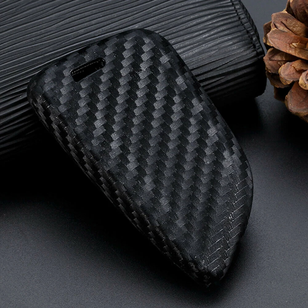 Чехол для автомобильного ключа из ТПУ в карбоновом стиле чехол брелка с кольцом