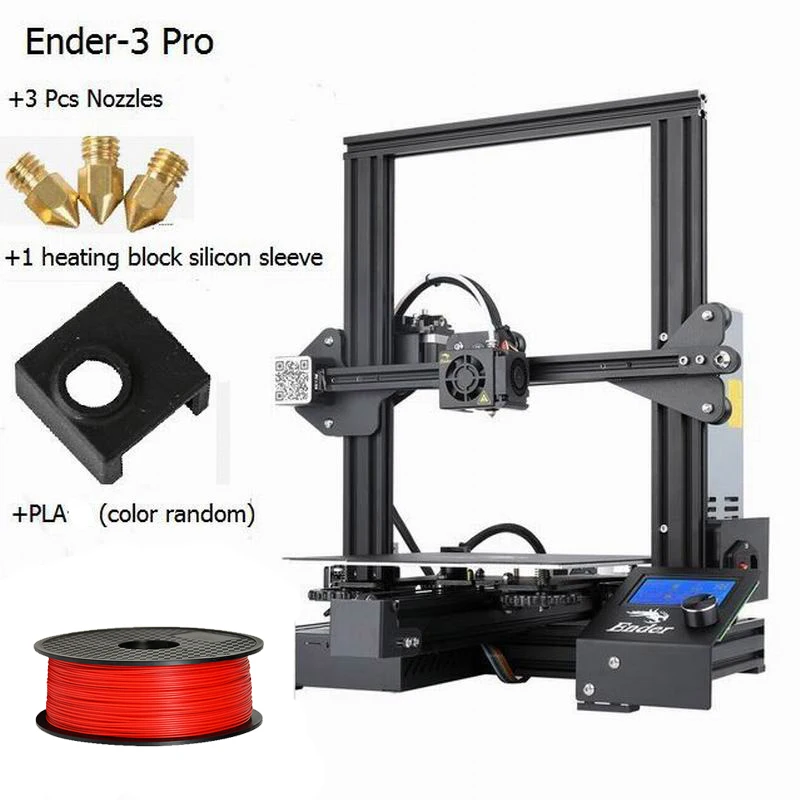 Creality DIY 3d принтер Новая мода Ender-3/3Pro/3X с 3 насадками/2PLA/Силиконовые Экономичные