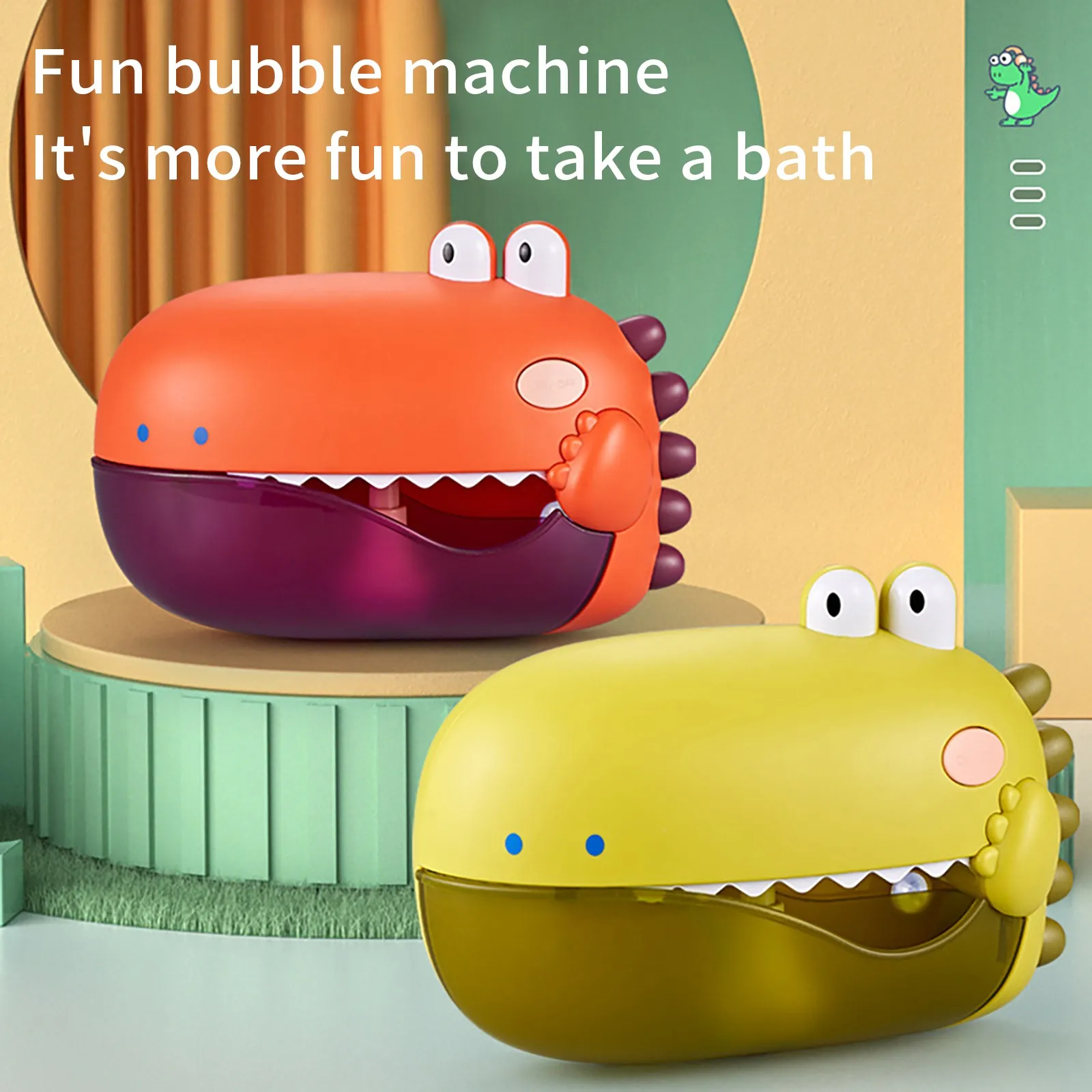 

2021 детские игрушки для ванной Электрический динозавр пузырь машины для детей Детский бассейн ванна для купания с рисунком Форма играют вод...
