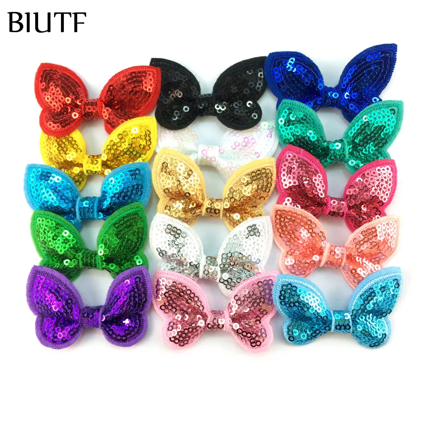 10 шт./лот 2 4 ''мини банты с блестками для детей повязка на голову Бутик в форме