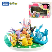 genuine pokemon eevee 9 style exquisite with box eeveelution nine evolutionary forms pok%c3%a9mon action figures abs %e2%80%8bmodel kids toys