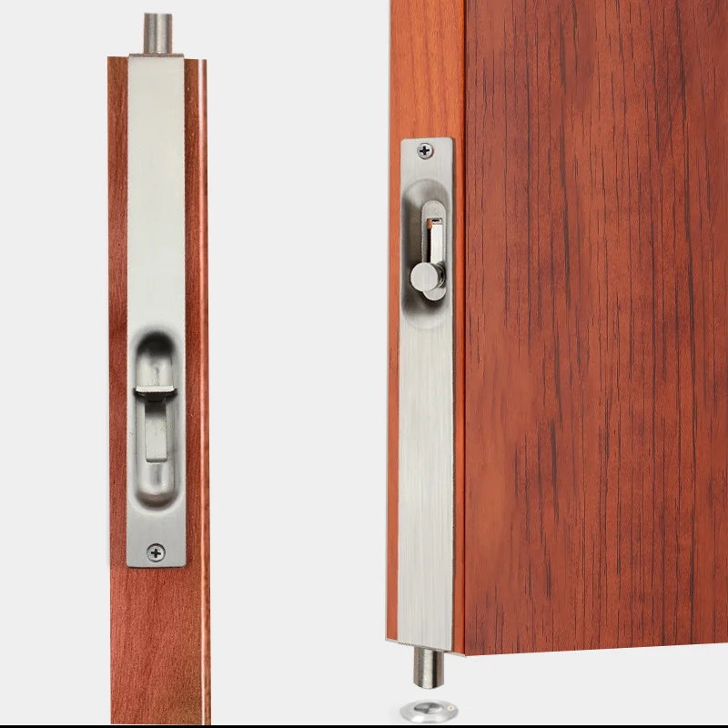 

6/8/10 INCH Concealed passage door safety door bolt Stainless Steel 304 fire entrance door accessories flush bolt