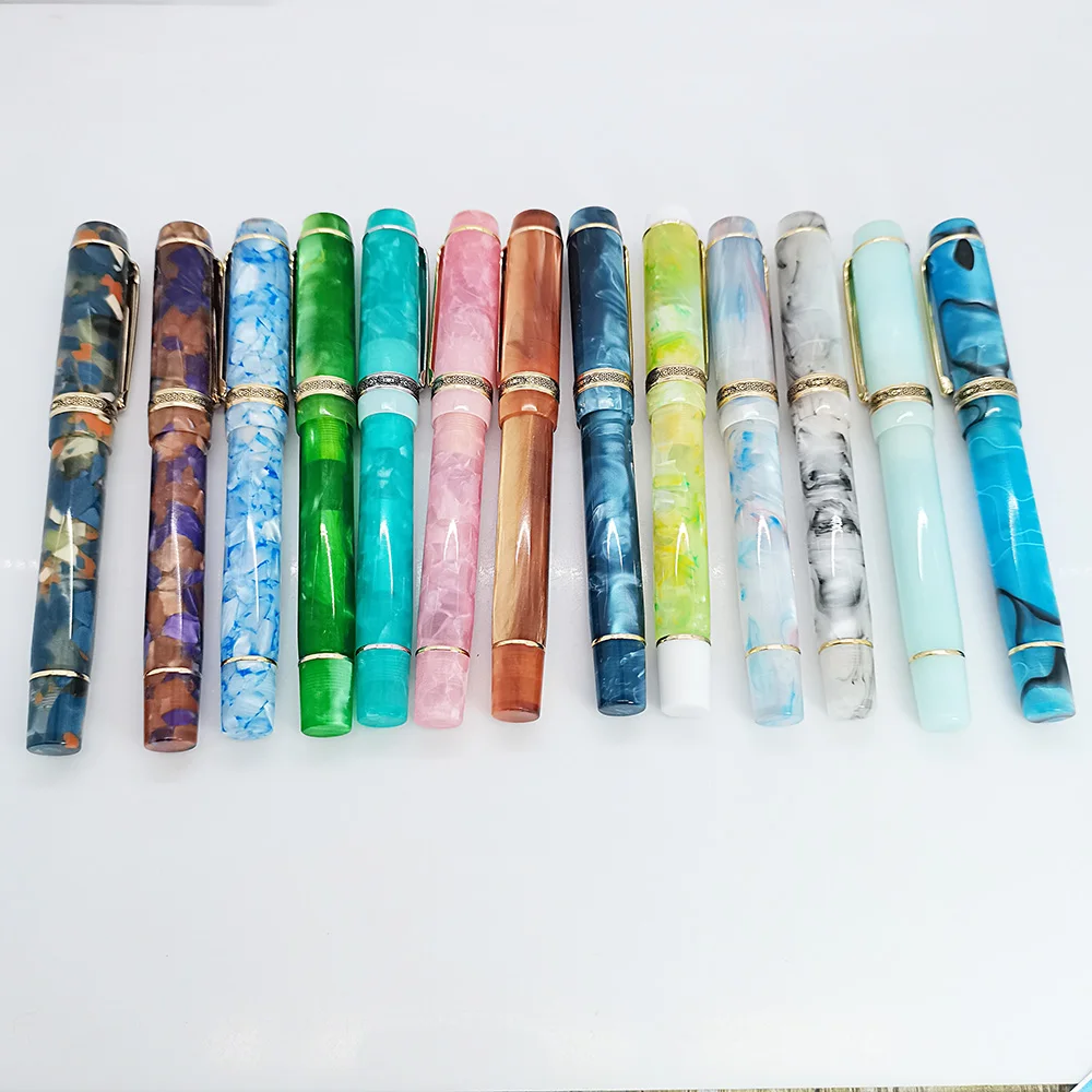 Перьевая ручка Kaigelu 316 с мраморным янтарным узором красивый перьевой карандаш - Фото №1
