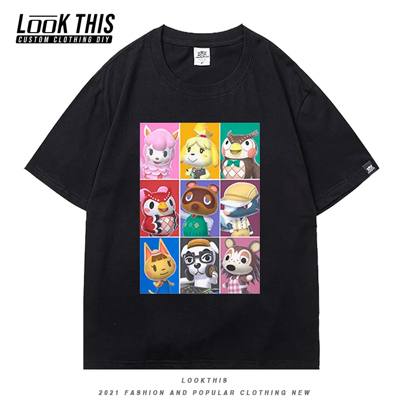 

Animal Crossing Funny Game T-shirts Casual Tee Tops Streetwear Cute Print O-Neck T Shirt Fashion Short Sleeve Men Teen T-shirt