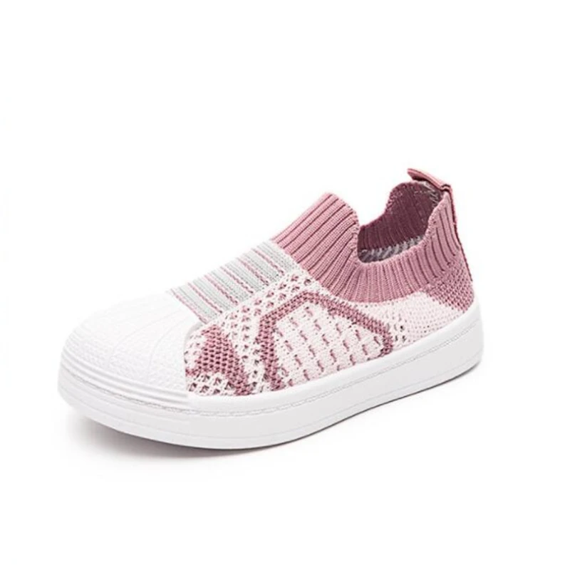 

Spring New Boys' Fashion Board Shoes Infant Toddler Children's Flying Woven Breathable Mesh Casual Shoes Girls' Sports Shoes