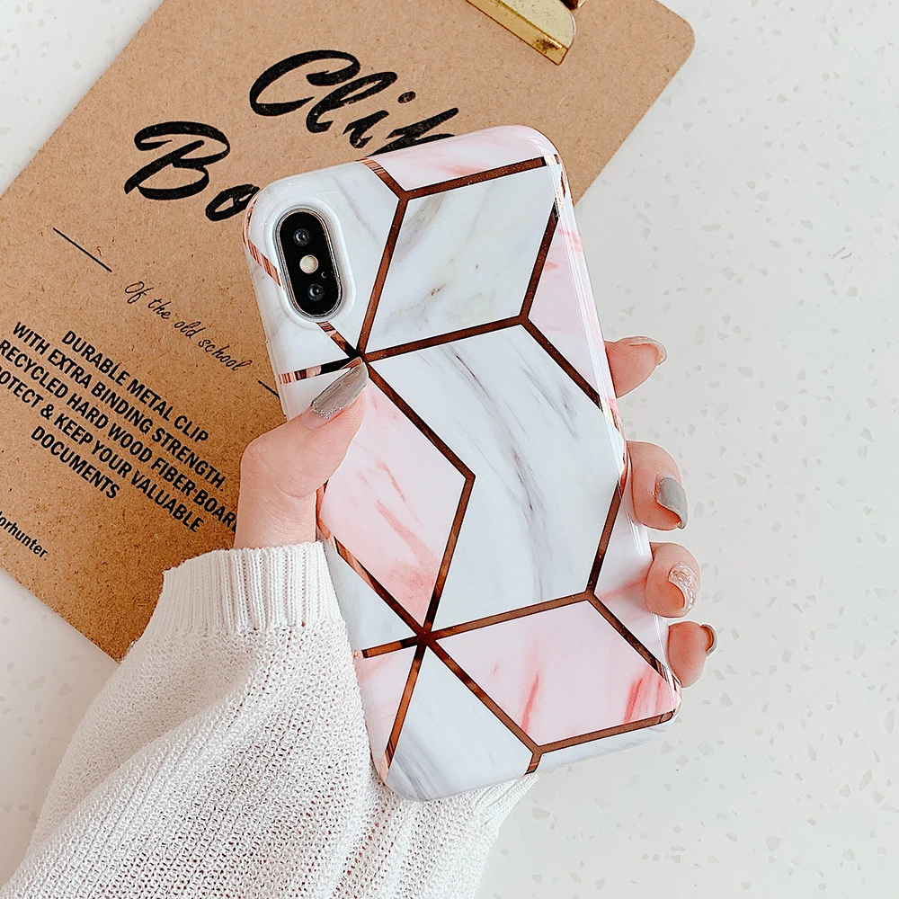 Чехол для телефона SUYACS Fantasy Dream marble для iPhone 11 Pro Max 7 8 Plus X XR XS Max 6 6S гальванический геометрический мягкий чехол-накладка - Color: s