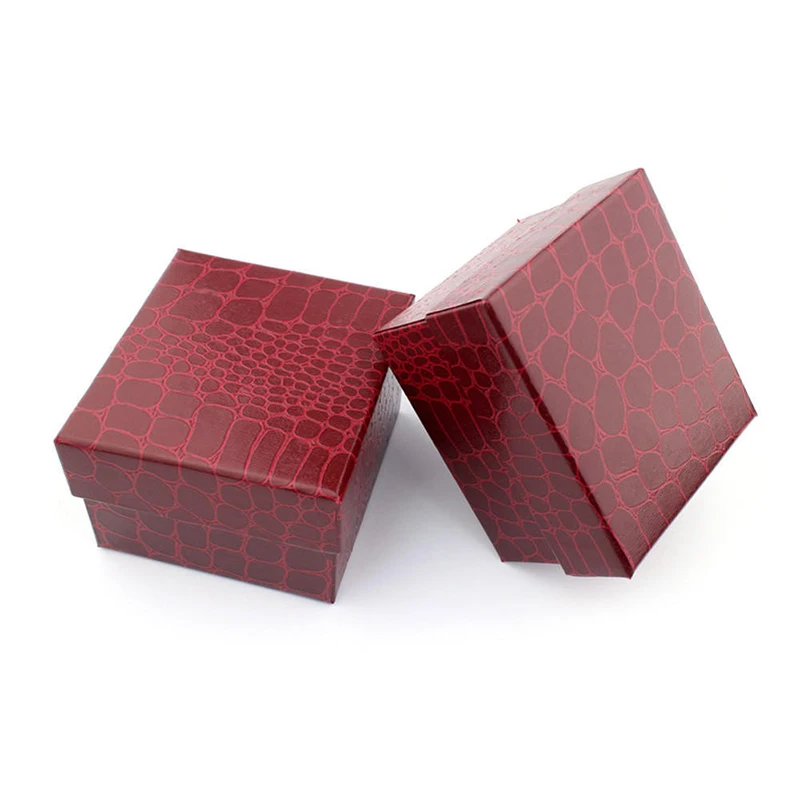 

marble print square shape jewelry box earrings rings gift boxes square carton 5X5X3 cm Necklace Ring Earring Box for Jewelry