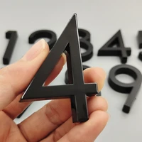 5 8CM Black House Door Number Plate Home Number Street Mailbox Number Stickers Numbers Flat Number Hotel Number Outdoor Door