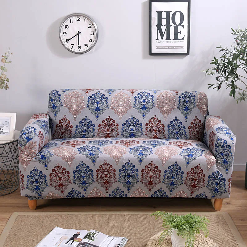 Чехол для дивана с красными губами эластичный Хлопковый чехол полноразмерный