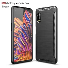 Wolfsay Anti-knock Case For Samsung Galaxy Xcover Pro G715F Case Soft TPU Brushed Fiber Case For Samsung Xcover Pro Phone Fundas