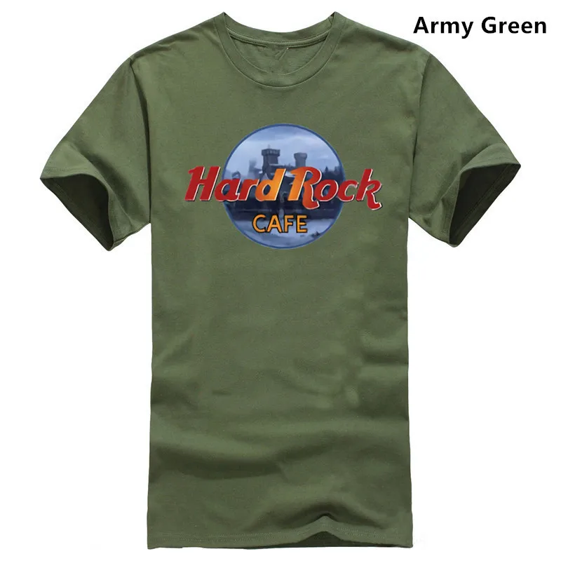 army green Рубашка с Winterfell Хард Рок кафе - Цвет: army green