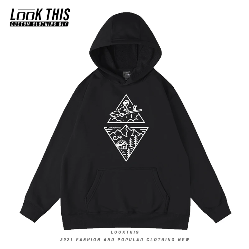 

Kiki's Delivery Service Teen Sweatshirt Print Men's Pullover Hoodies Boy Oversized Hoodie Harajuku Loose Hooded Streetwear Tops