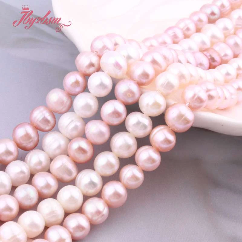 5.5-7mm Nearround Freshwater Pearl Beads Loose Natural Stone For DIY Necklace Bracelats Earring Jewelry Making Strand 15&quot | Украшения и