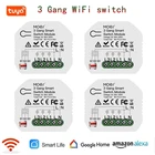 Модуль переключателя света Tuya, Wi-Fi, 3 набора, 12 каналов, миниатюрный модуль переключателя, дистанционное управление, работа с Alexa, Google Home, умная жизнь