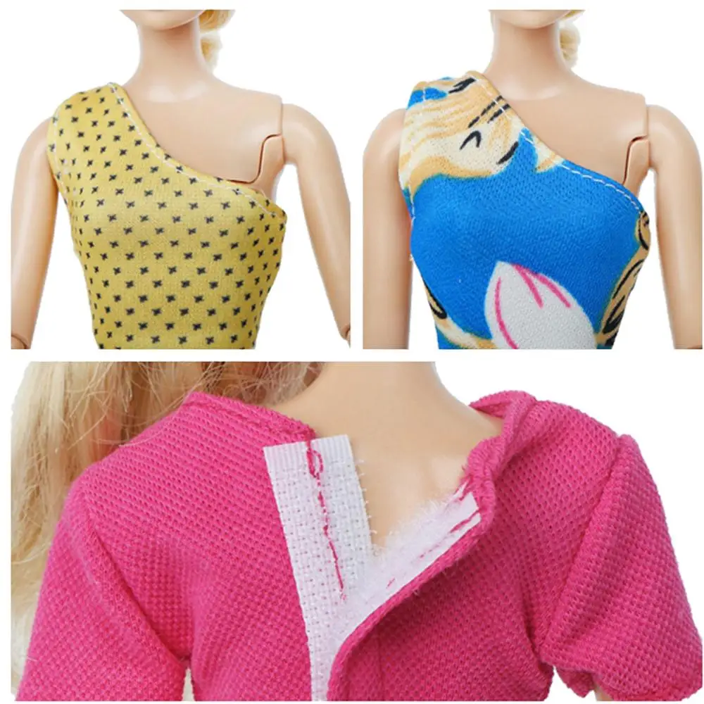 Набор одежды для куклы Барби (10 шт.) 5 блузок и брюк | Игрушки хобби