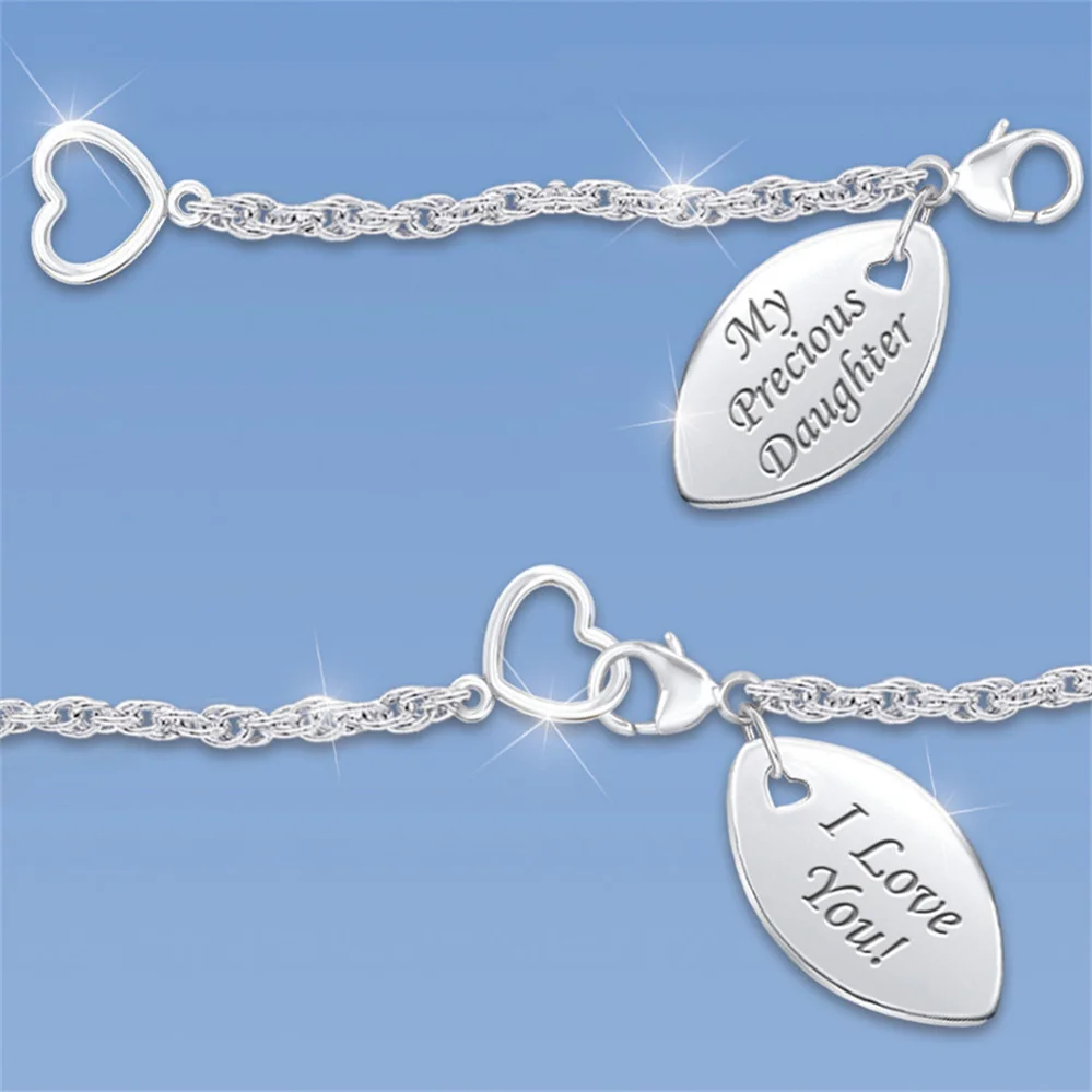 

New Simple Love Two-color Necklace Ladies Romantic Exquisite All-match Pearl Engagement Wedding Jewelry Gift Jewelry Wholesale