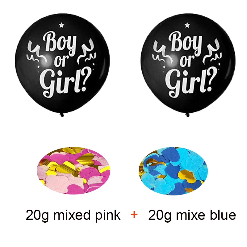 Набор из 4 предметов набор 36 &quotгигантских черных воздушных шаров конфетти с