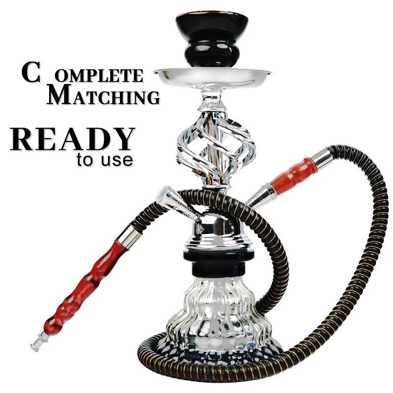 

Double Hose Glass Hookah Shisha Pipe Narguile Water Tobacco Pipe Nargile Accessories Flavor Bowl Charcoal Tongs Smoking Hookahs
