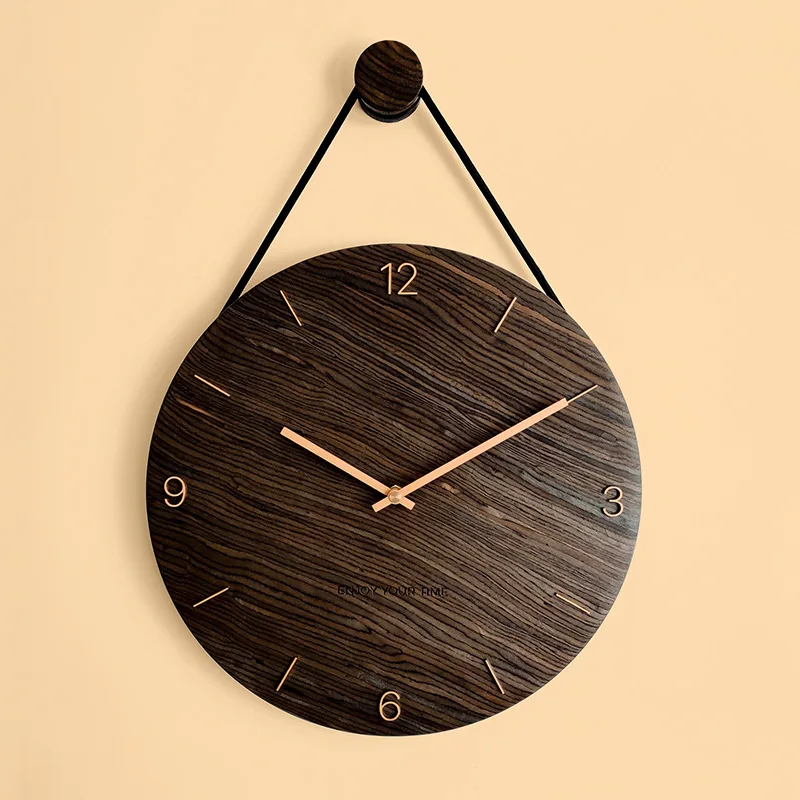 

Wooden Creativity Silence Quartz Wall Clock Nordic Style Modern Simplicity Wall Clock Suspension Reloj Pared Home Decor EK50WC