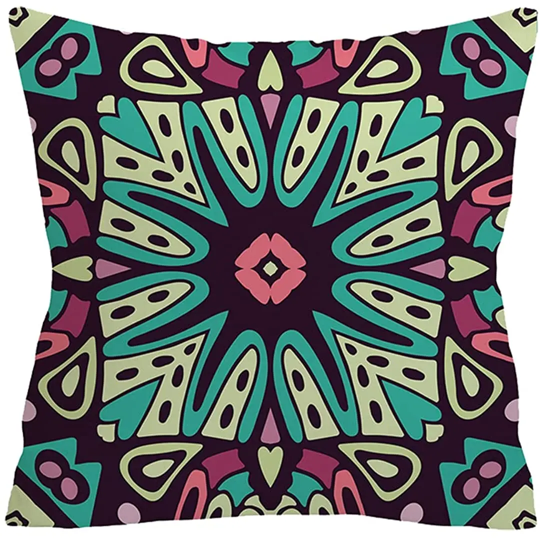 

Jopwkuin Decorative Pillow Covers, Pillow Case Good Flexibility Soft for Couch Bed for Car(Section 3)