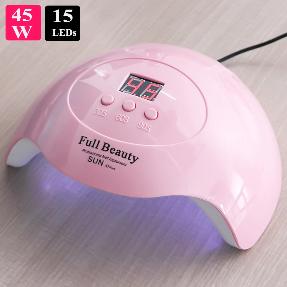 SUN X7Plus Pink 72 Вт лампа для ногтей 36LED быстрое высыхание ногтей профессиональное оборудование лампа для ногтей гель лак инфракрасная сушилка для маникюра LESUNX8Plus - Цвет: SUN X7Plus Pink
