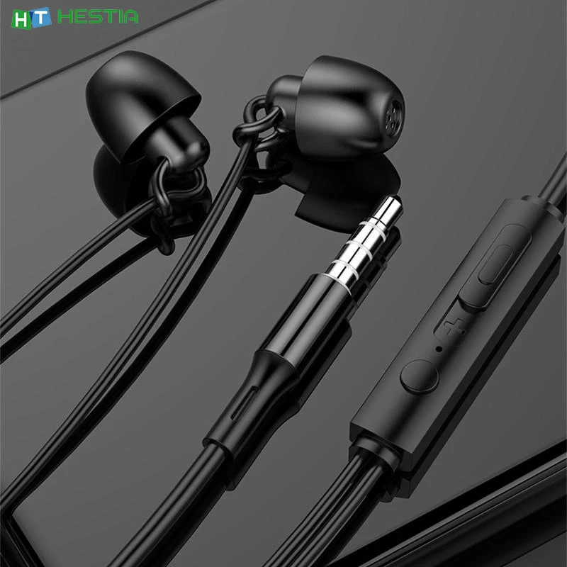 

3.5mm In-Ear Sleep Headset Noise Reduction Earphone Wired Earbuds Lie On Your Side Without Pressing Your Ear Auriculares