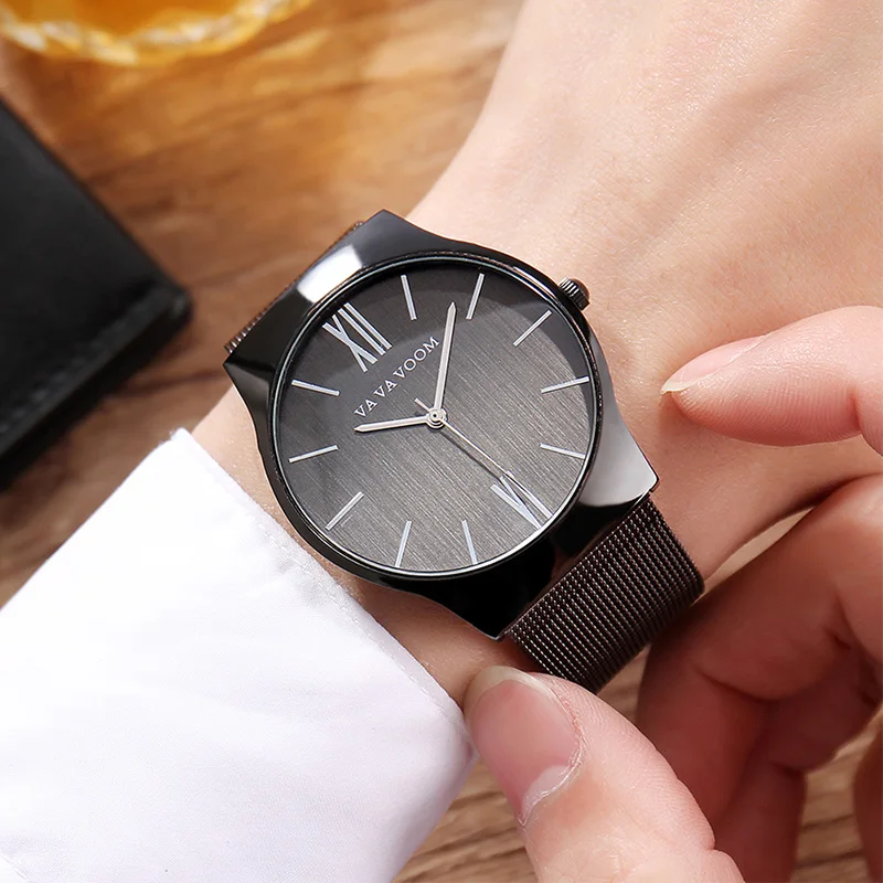 Часы наручные мужские деловые роскошные брендовые водонепроницаемые золотистые