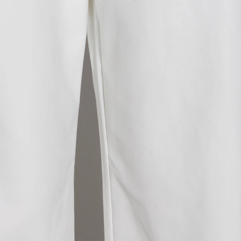 CHICEVER Summer Elegant Solid Women Pant High Waist Irregular Button Fly Pockets Pleated Slim Regular Female Straight Pants