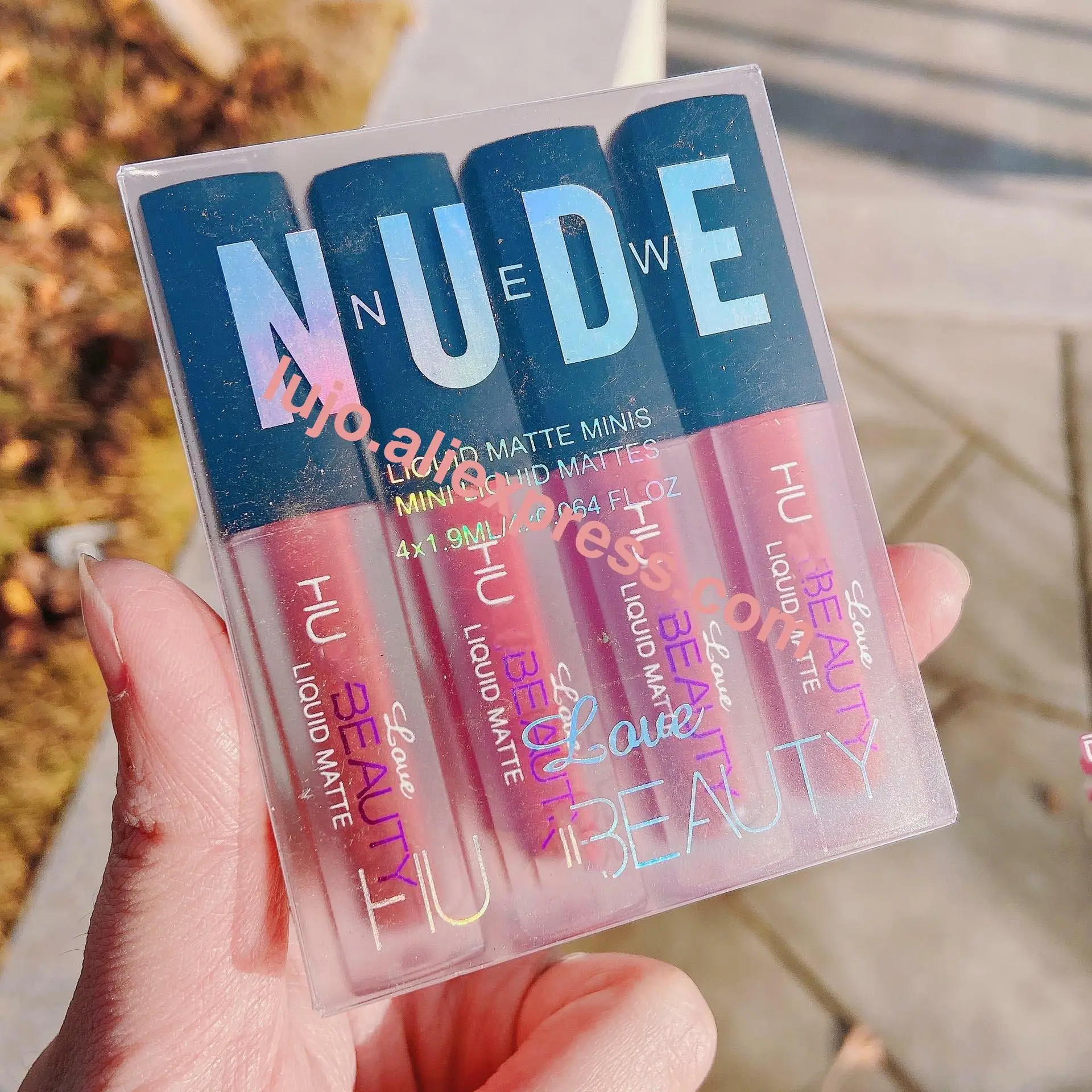 (12 sets/lot ) Wholesale Brand New Nude Velvet Liquid Lipstick Mini Set Long Lasting Lipstick Set Collection
