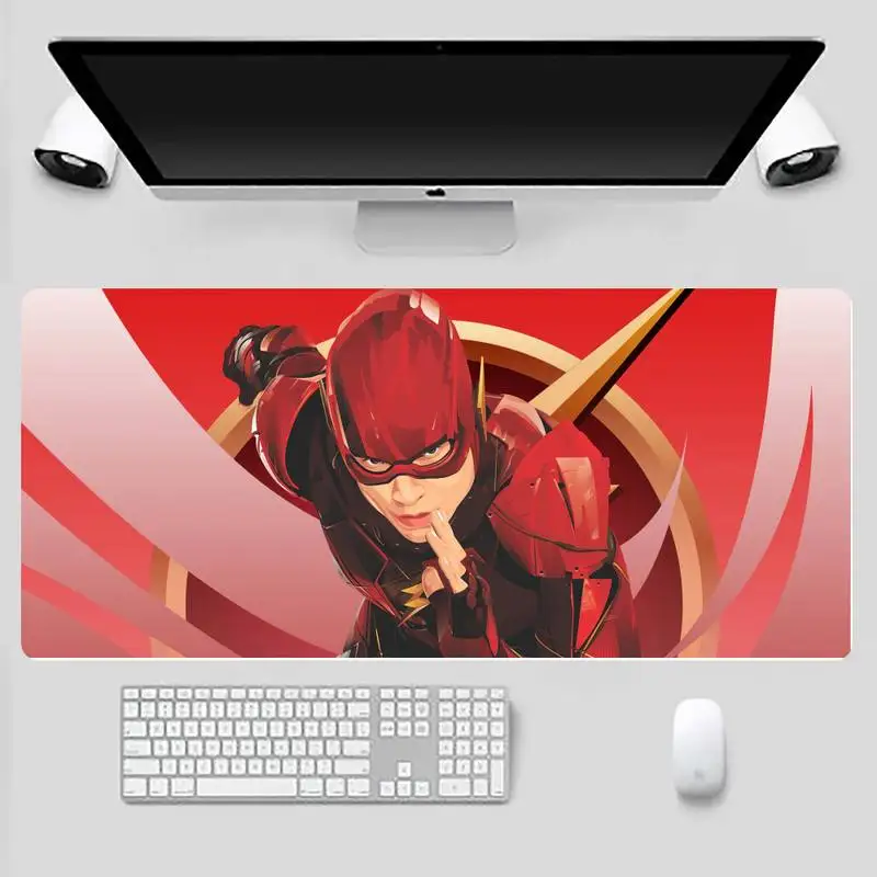 

flash super hero Customized laptop Gaming mouse Desk Table Protect Game Office Work Mouse Mat pad X XL Non-slip Laptop Cushion