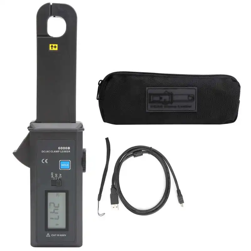 ETCR6000B AC/DC ток утечки клещи 0mA 60.0A Бесконтактный автомобильный зажим протечек