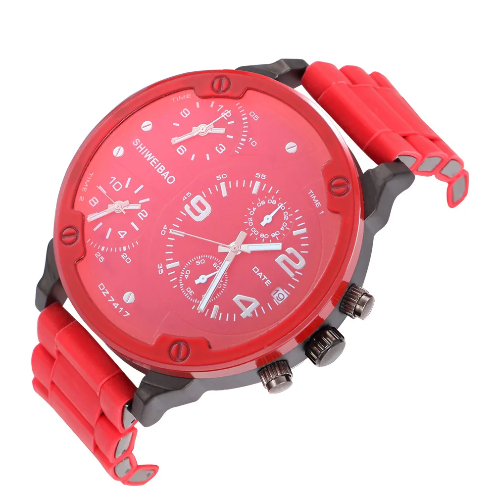 Мужские наручные часы кварцевые мужские спортивные shiweibao бренд DZ двойной