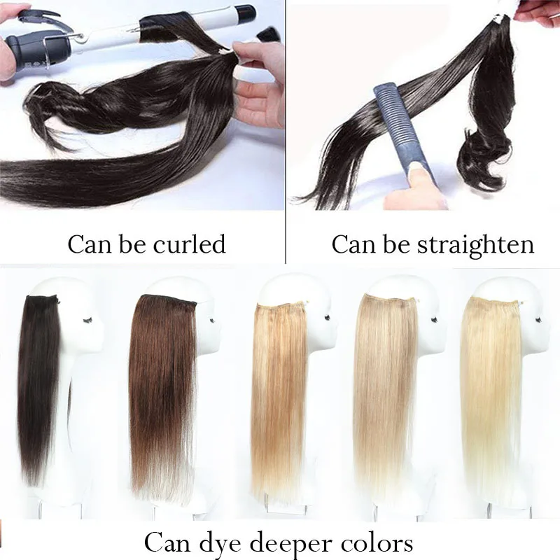 LuxyBeauty, прямые накладные волосы на застежке, 1", 18", 2", Remy, человеческие волосы, машина, сделано, уток, рыбная линия, волосы, регулируемые