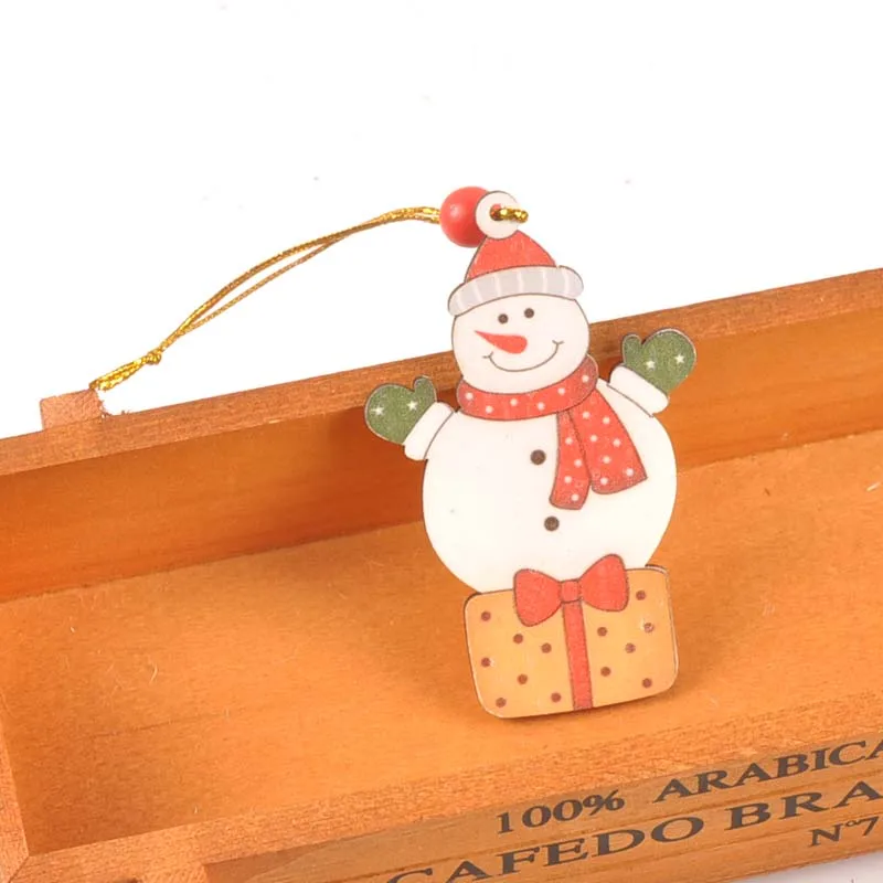 Новогодние Деревянные Подвески в виде звезд Рождественская елка украшение для