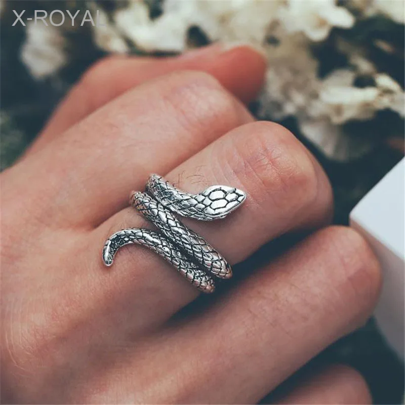 X ROYAL увеличенные в стиле панк Стиль форме кобры кольца на пальцы фаланги