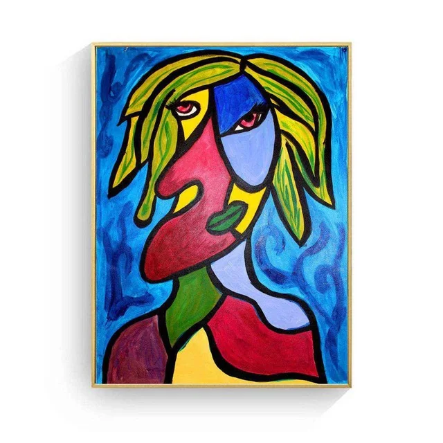 

Abstract Colorful Illustration Woman Wall Art Canvas Painting Cuadros Nordic Poster Wall Pictures For Living Room Unframed