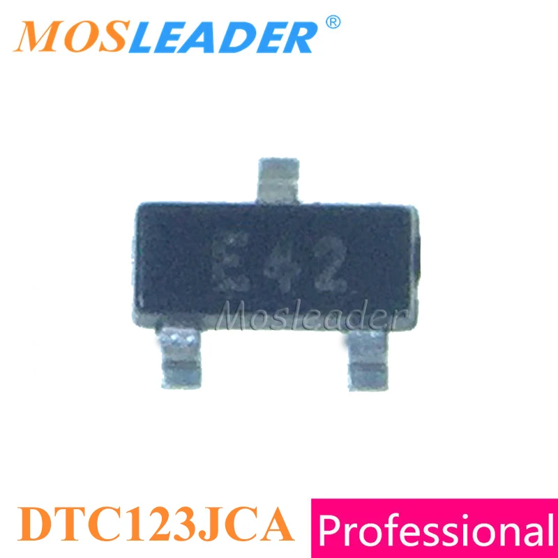 Mosleader SMD DTC123JCA SOT23 1000 шт. 3000 E42 с алюминиевой крышкой 50В 0.1A 100mA PNP DTC123J DTC123JC DTC123