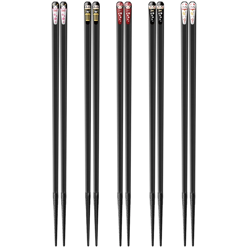 1 пара в японском стиле палочки дозирующая детская ложка для черный PPS суши Улитка