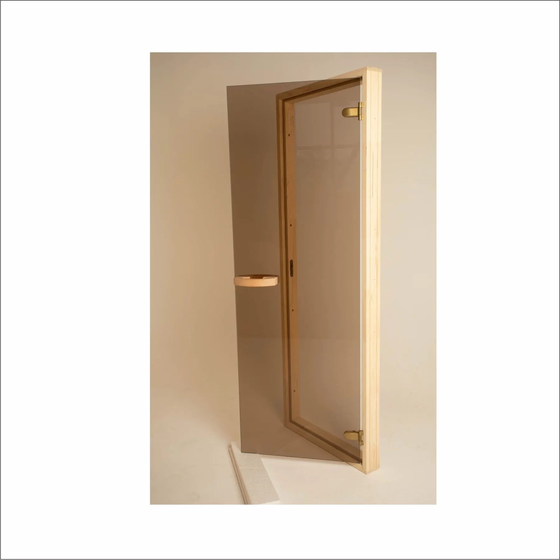 Glass door for bath and sauna. Transparent bronze | Обустройство дома