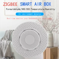 tuya smart carbon dioxide sensor co2 hcho voc formaldehyde smart life air monitor zigbee home automation warning alarm detector