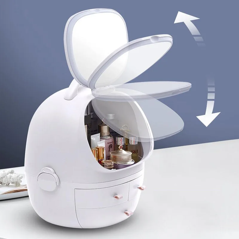 Коробка для хранения косметических зеркал со светодиодсветильник коробка