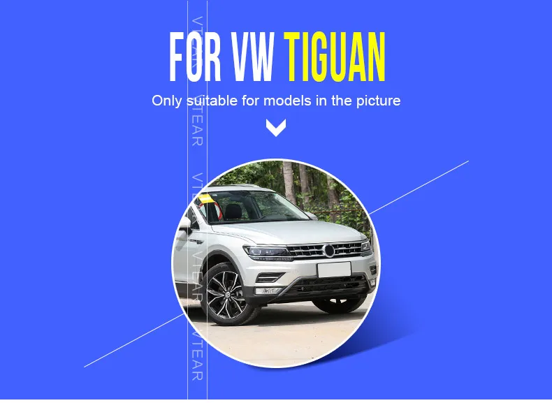 Vtear для VW Tiguan MK2 ABS хром зеркало заднего вида дождь бровей Солнечный козырек крышка авто продукты Ремонт Аксессуары