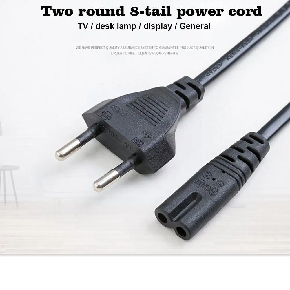 

2 Pin Prong US EU To C7 Extension Cable LED Light Power Cord America European Figure 8 Laptop Power Cable For PS4 1.5 M Cab Q9K0